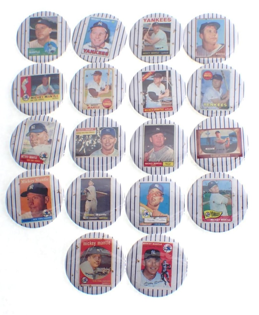 (18) Contemporary Mickey Mantle Pinbacks (1 of 9)