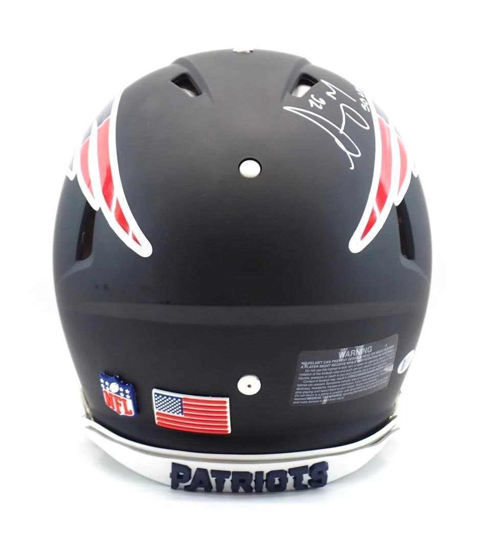 Sony Michel Autographed New England Patriots Helmet - 5