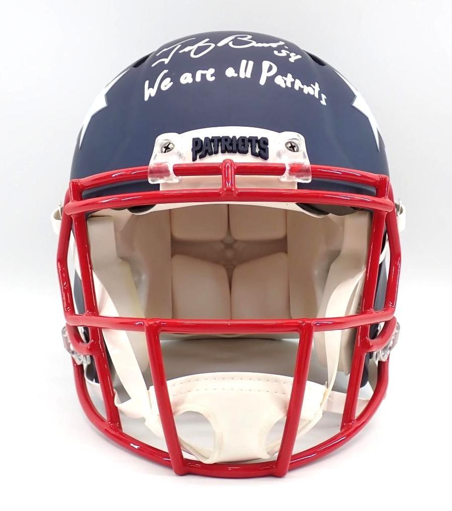 Tedy Bruschi Autographed New England Patriots Helmet - 2