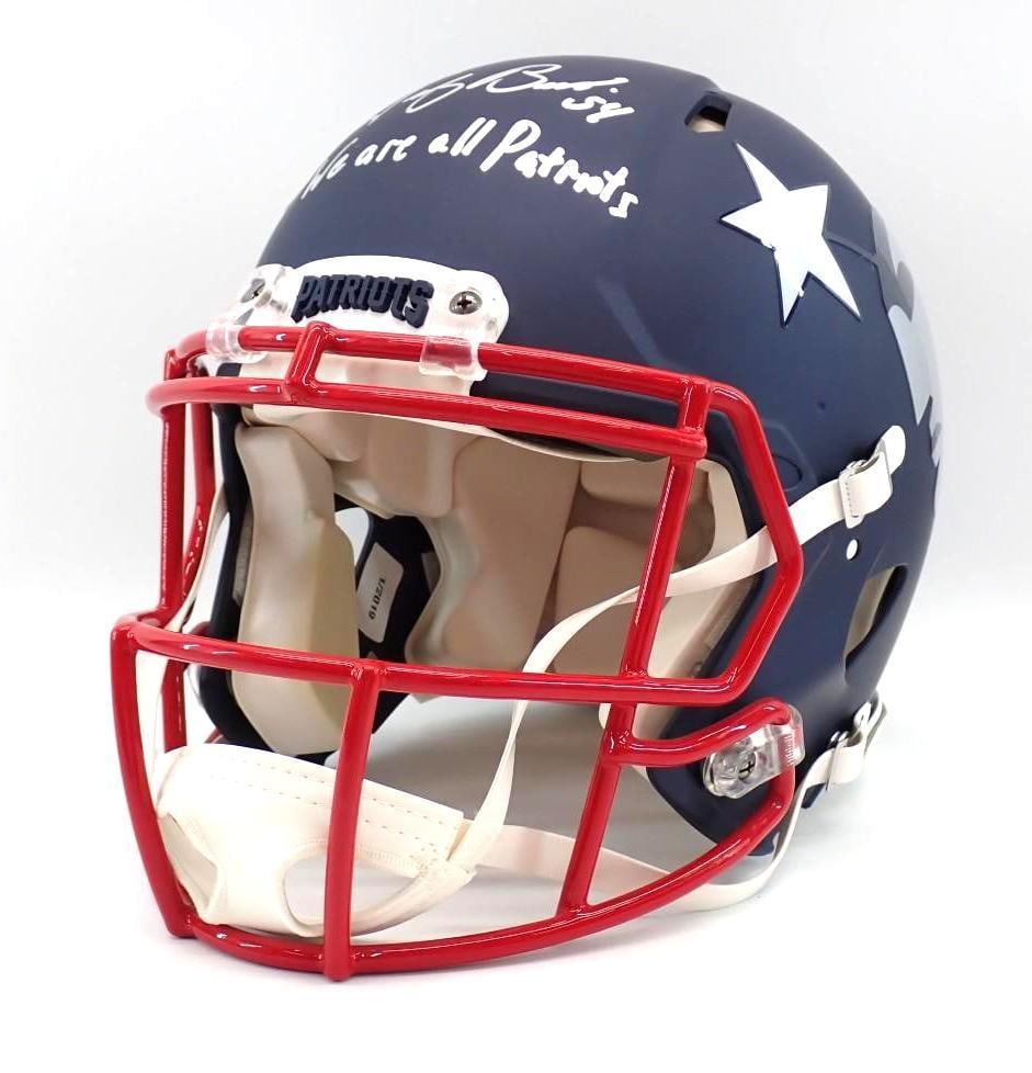 Tedy Bruschi Autographed New England Patriots Helmet - 3