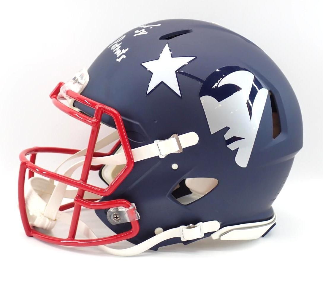 Tedy Bruschi Autographed New England Patriots Helmet - 4