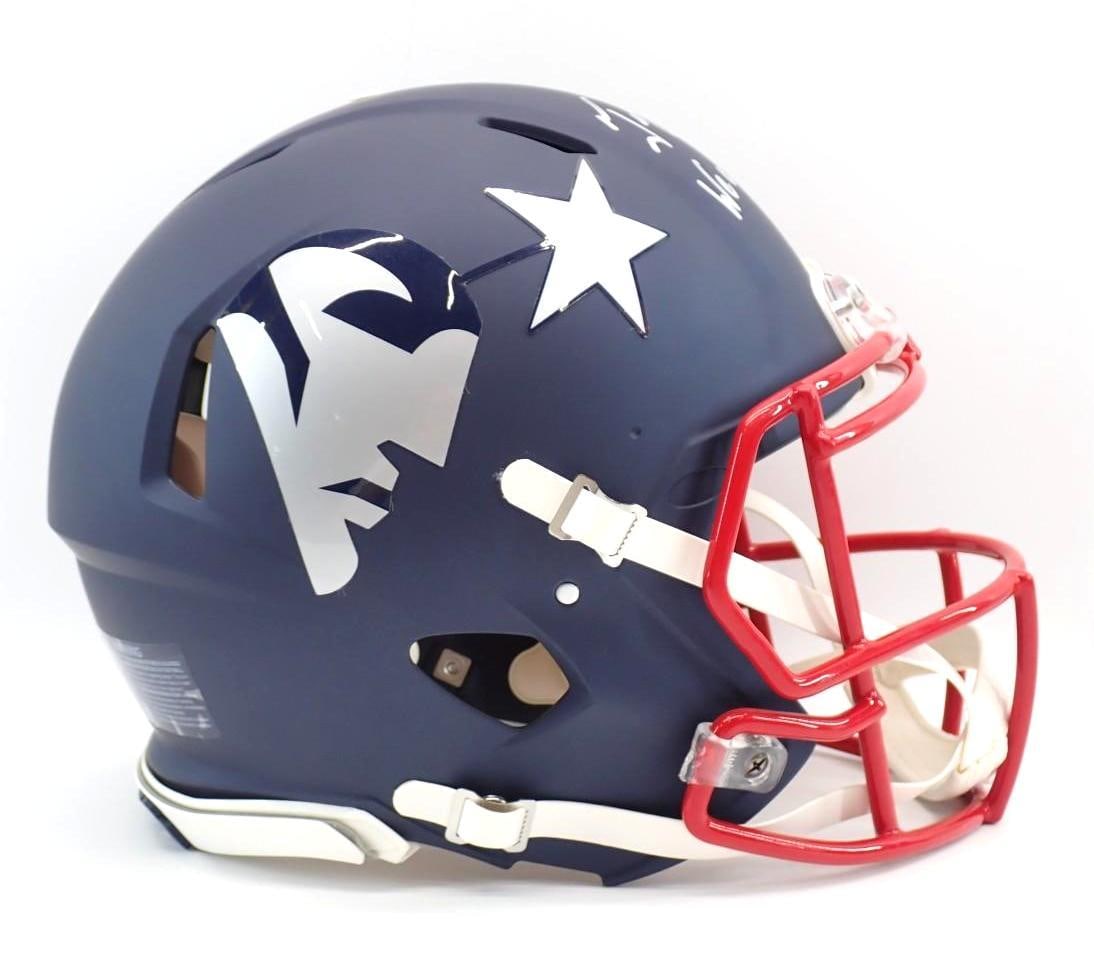 Tedy Bruschi Autographed New England Patriots Helmet - 6