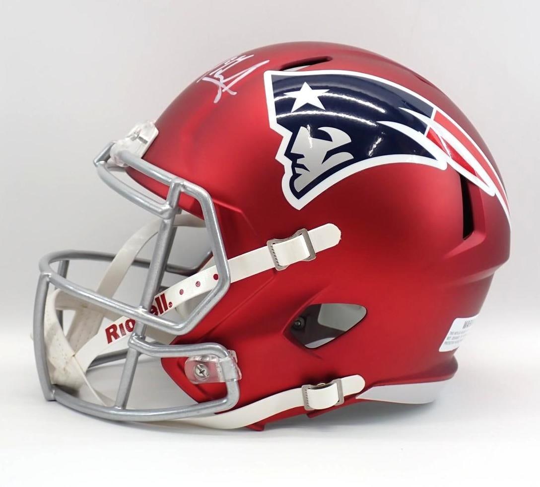 Willie Mcginest Autographed New England Patriots Full Size Replica Helmet - 4