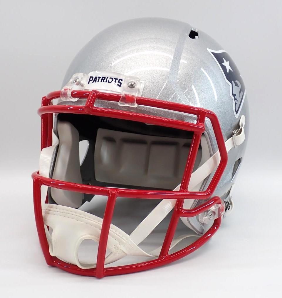 Vince Wilfork Autographed New England Patriots Full Size Replica Helmet - 3