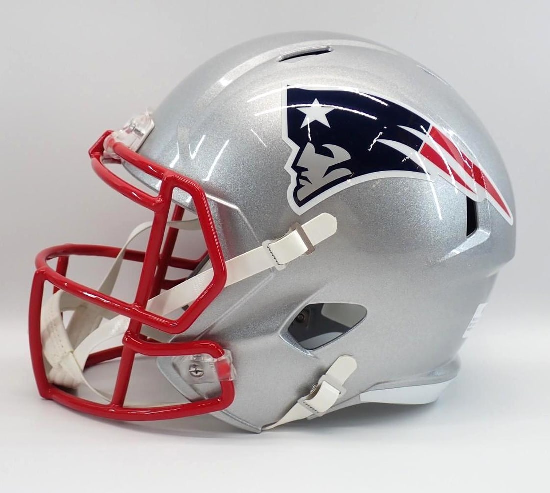 Vince Wilfork Autographed New England Patriots Full Size Replica Helmet - 4