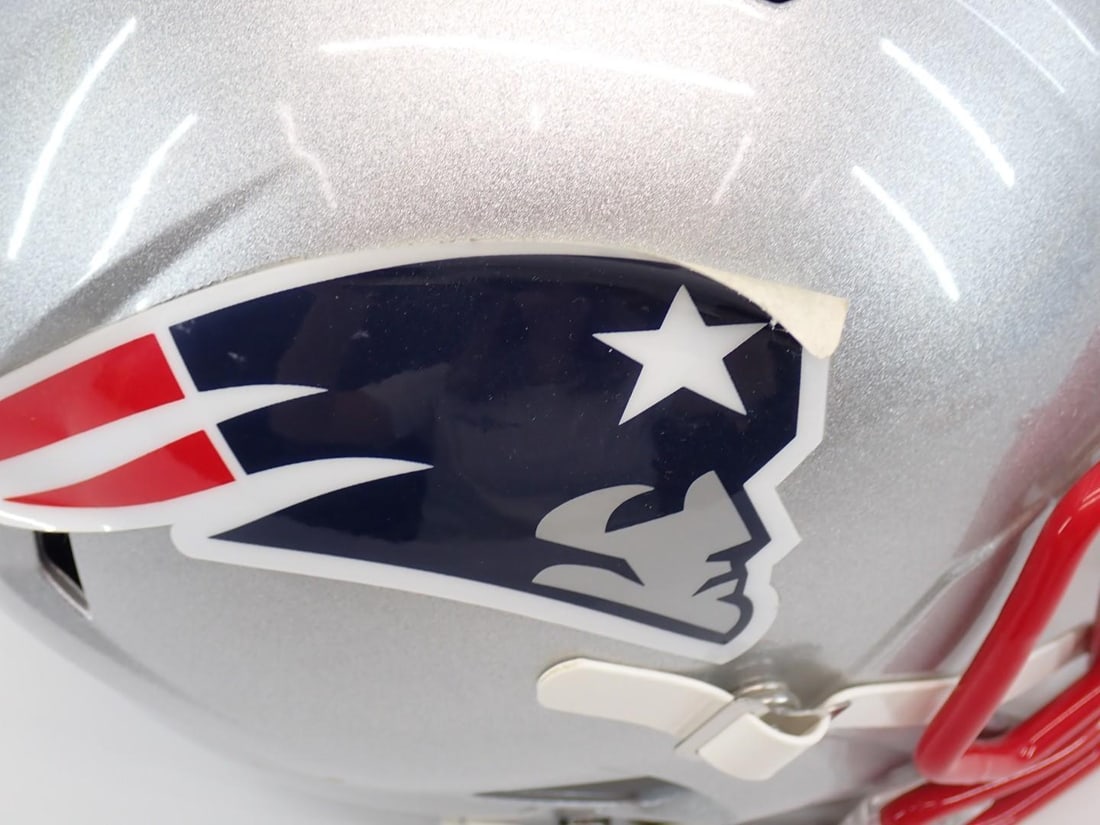 Camille Kostek Autographed New England Patriots Full Size Replica Helmet - 10