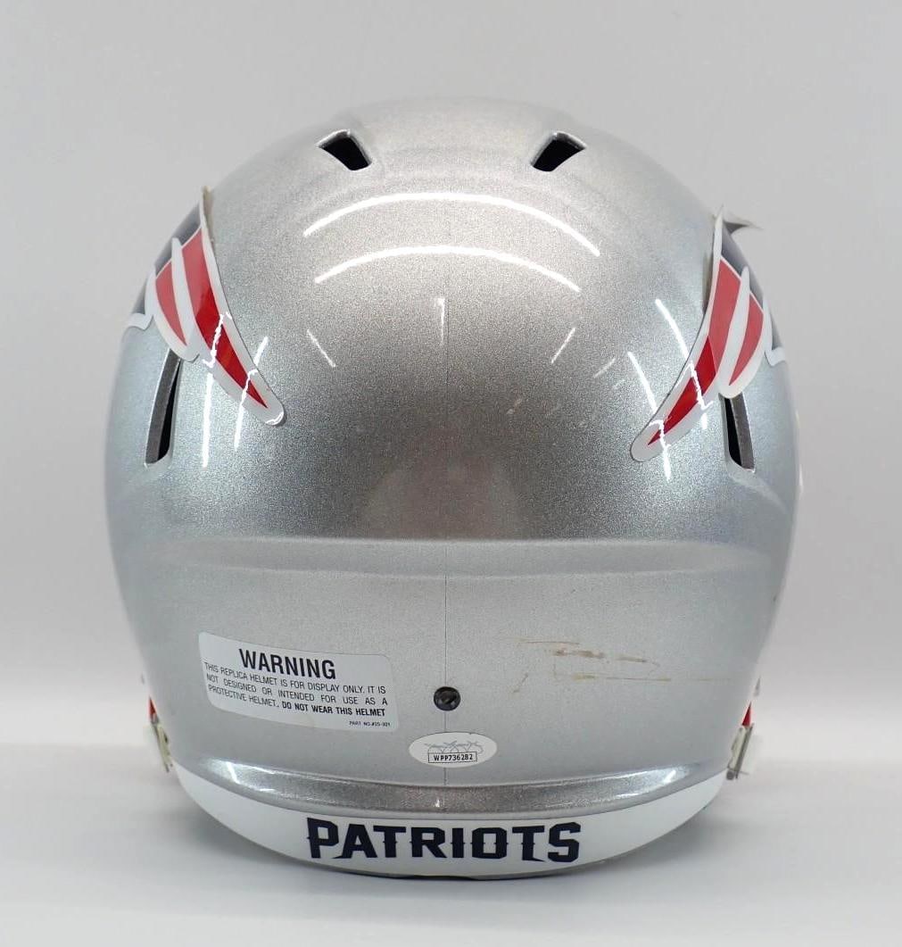 Camille Kostek Autographed New England Patriots Full Size Replica Helmet - 5