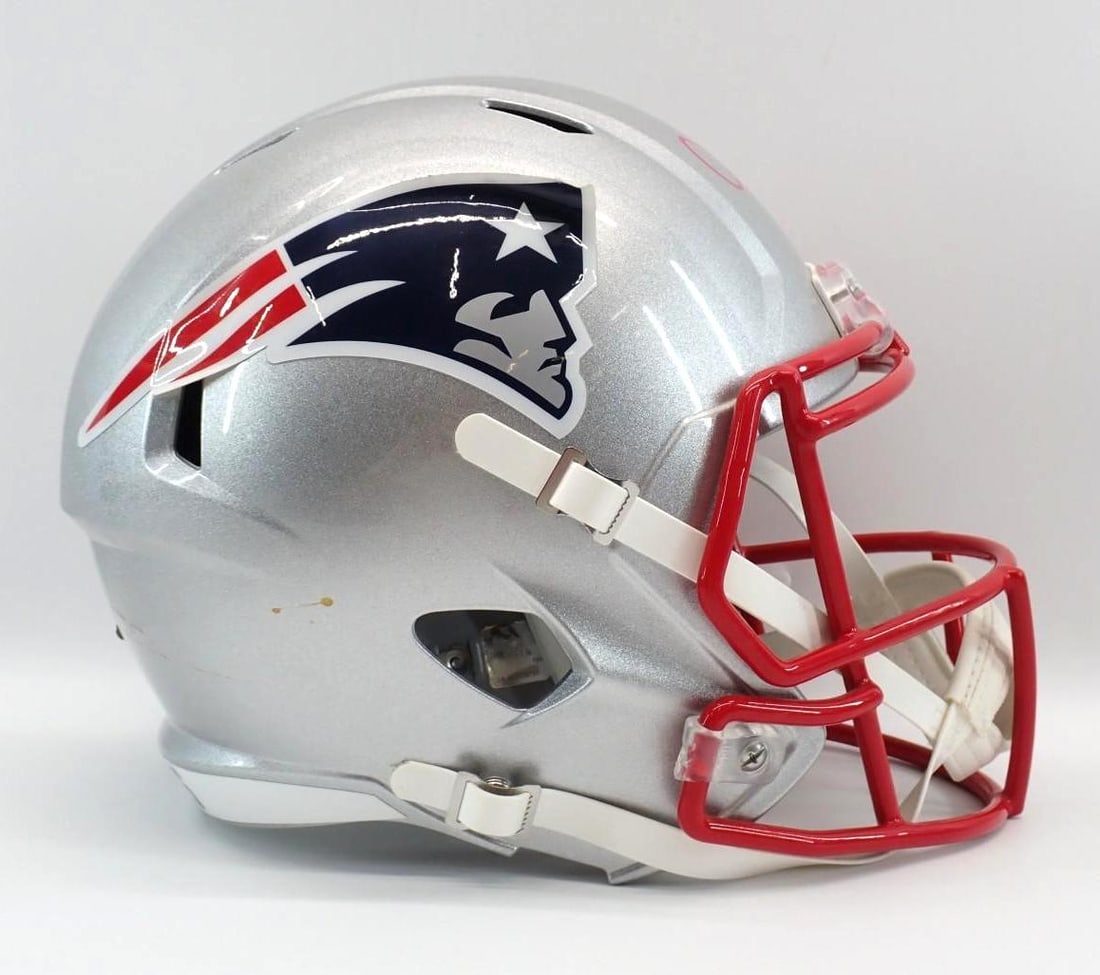 Camille Kostek Autographed New England Patriots Full Size Replica Helmet - 6
