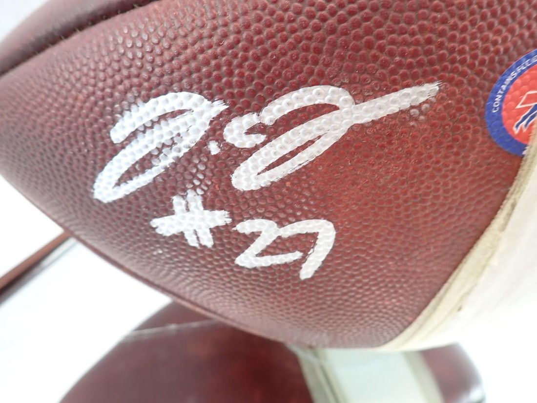 JC Jackson New England Patriots Autographed Game Day Used Football - 5