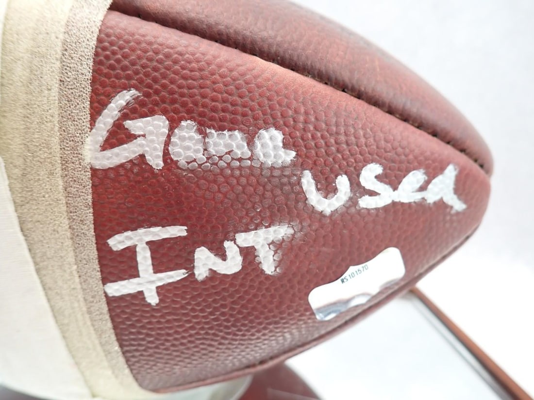 JC Jackson New England Patriots Autographed Game Day Used Football - 6