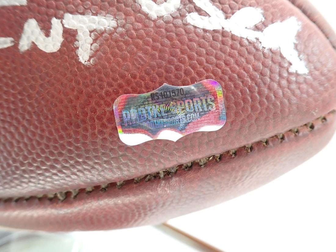 JC Jackson New England Patriots Autographed Game Day Used Football - 7