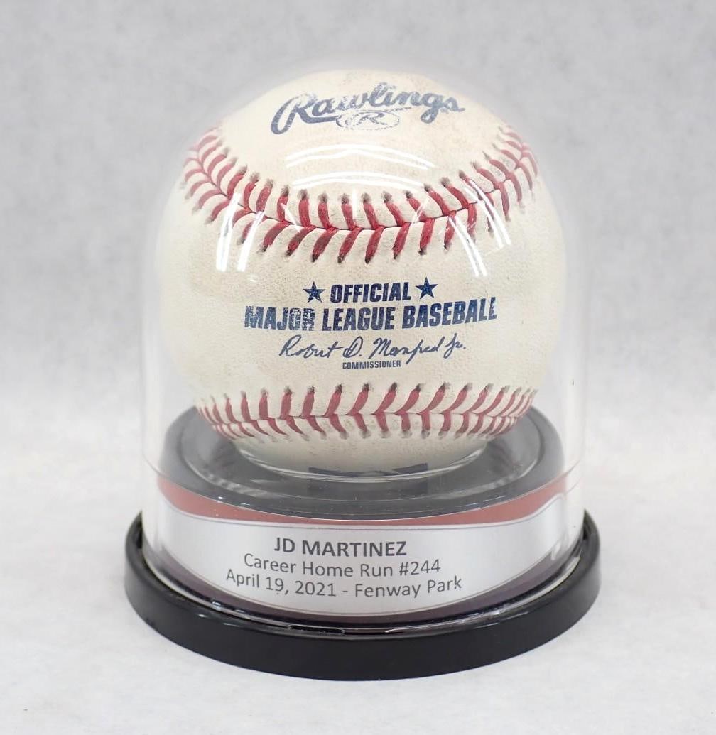JD Martinez Game Used Rawlings Baseball: JD Martinez Game Used Rawlings Baseball -Career Home Run #244, April 19, 2021, Fenway Park