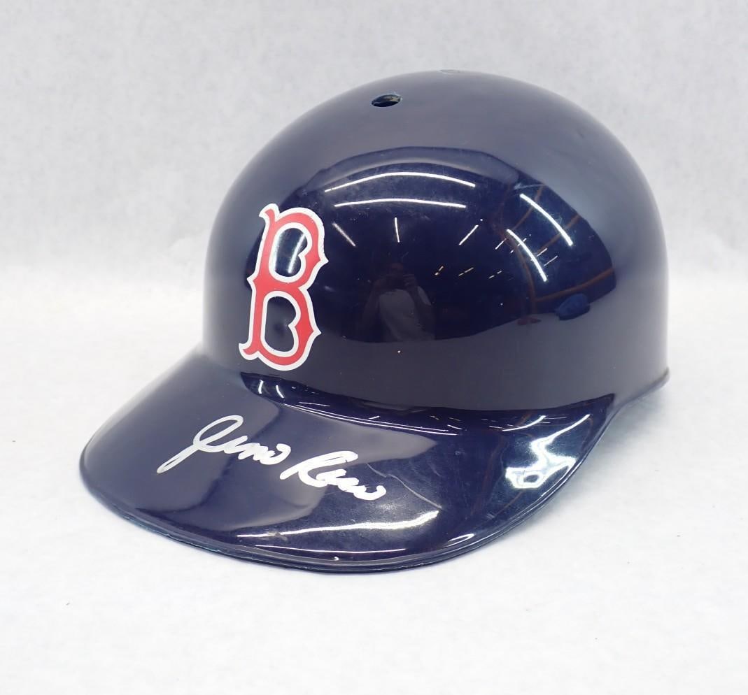 Jim Rice Autographed Red Sox Replica Batting Helmet: Jim Rice Autographed Red Sox Replica Batting Helmet -with JSA COA