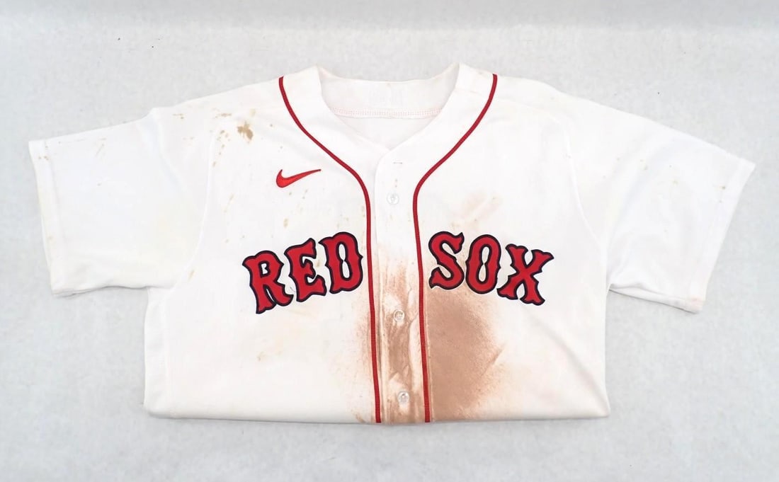 Rafael Devers Game Used Home Jersey (1 of 7)