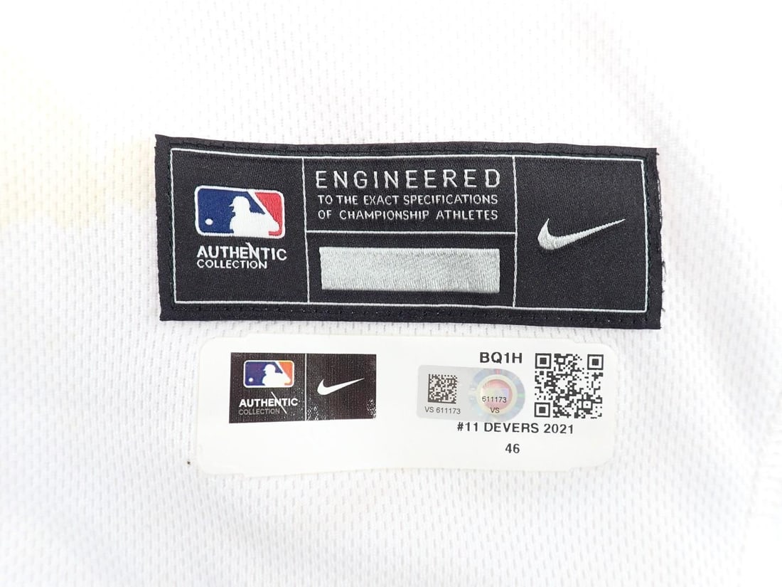 Rafael Devers Game Used Home Jersey - 5