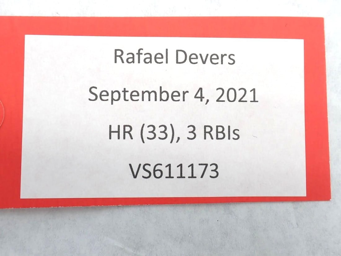 Rafael Devers Game Used Home Jersey - 6