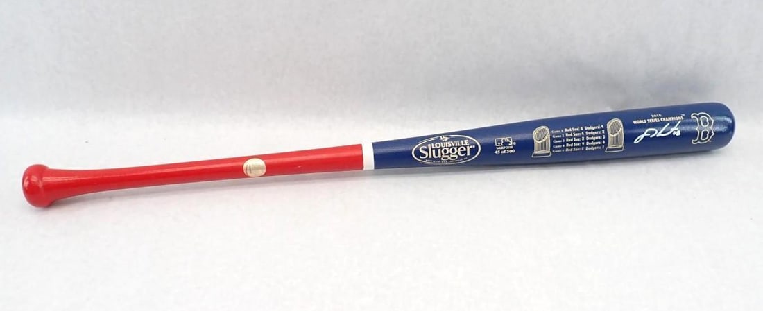 JD Martinez Autographed Red Sox 2018 World Series Limited Edition Bat (1 of 5)