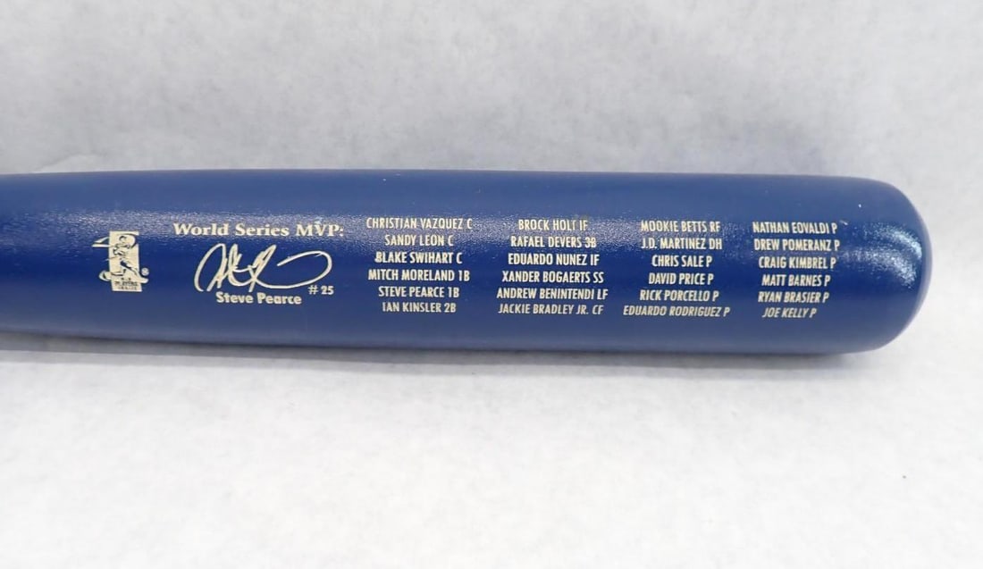 JD Martinez Autographed Red Sox 2018 World Series Limited Edition Bat - 5
