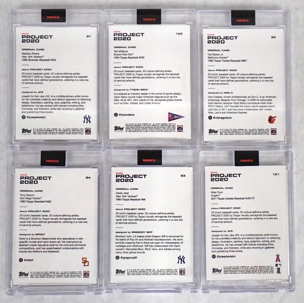 (6) Topps Project 2020 Cards - 2
