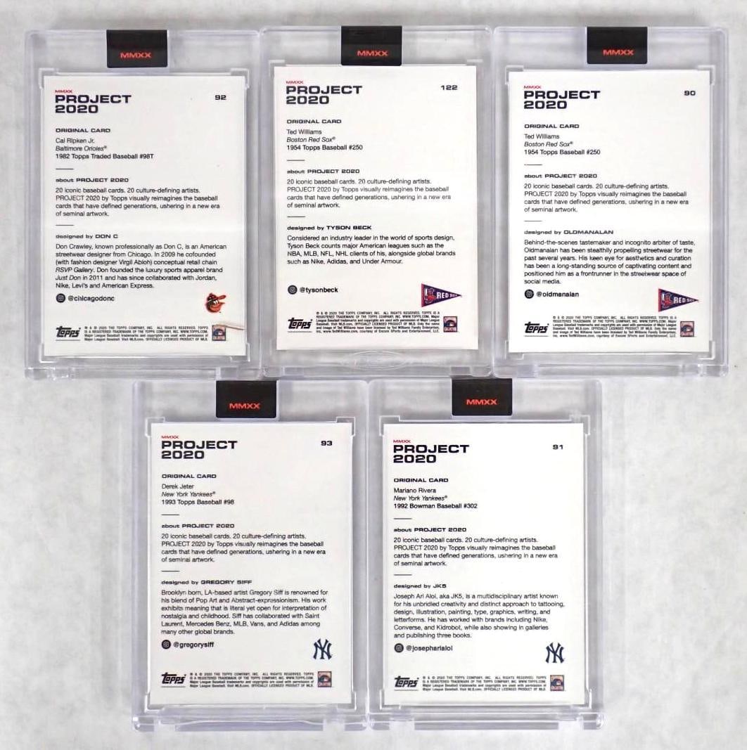 (5) Topps Project 2020 Cards - 2