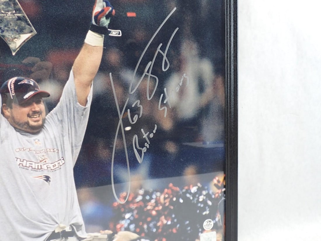 Joe Andruzzi Autographed Color Photograph - 2
