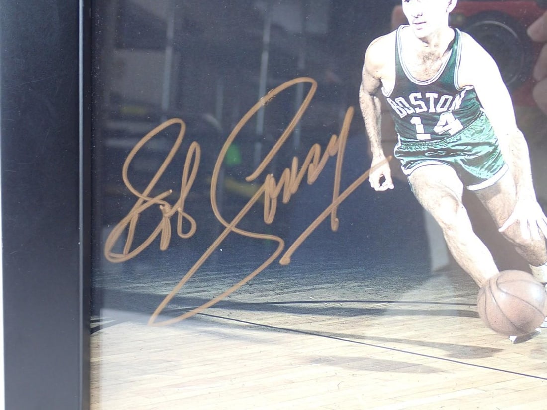Bob Cousy Autographed Color Photograph - 3