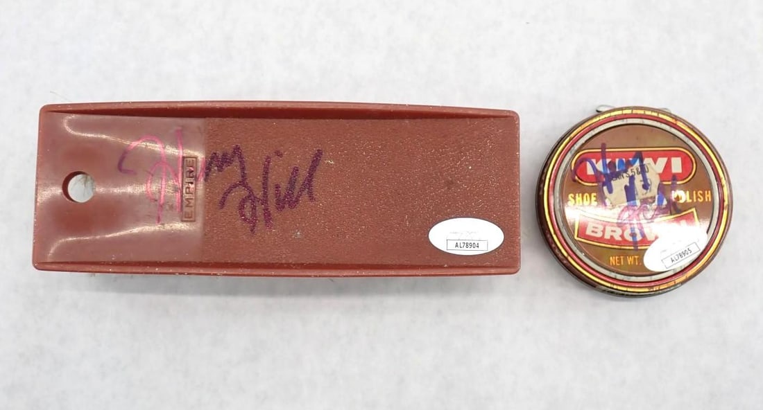 Henry Hill Goodfellas Autographed Kiwi Shoe Polish Tin & Shoe Brush (1 of 7)