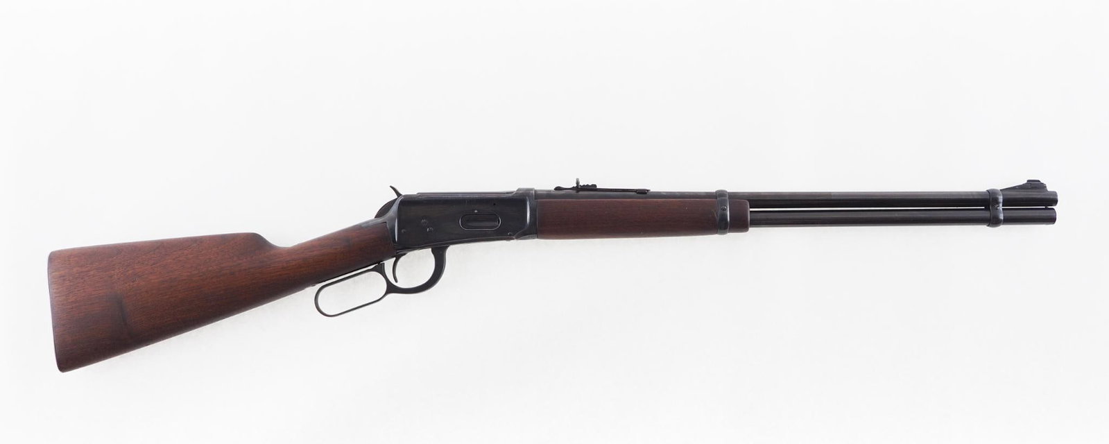 Winchester 94 Carbine: SN: 1848648 Year of Mfg: 1952 Cal: .30-30 Action Type: Lever Action Barrel Length: 20" Sights/Optics: adjustable rear sight Stock: walnut Finish: blue Finish Cond: original Bore: very good Overall