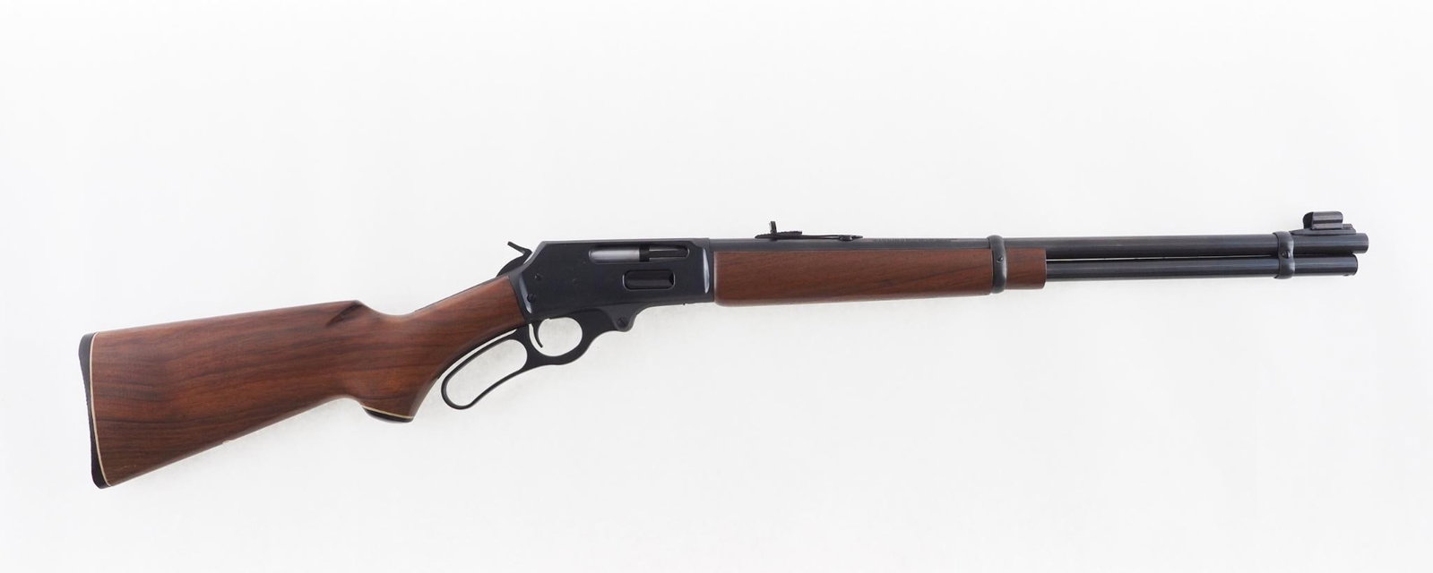 Marlin 336 Carbine: SN: 18018553 Cal: .30-30 Action Type: Lever Action Barrel Length: 20" Sights/Optics: adjustable rear sight Stock: walnut Finish: blue Finish Cond: original Bore: e