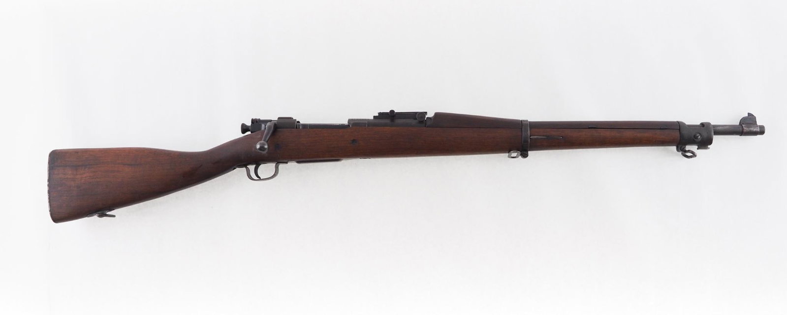 Remington 1903 Rifle: SN: 3192887 Cal: .30-06 Action Type: Bolt Action Markings: "R A. / (flaming bomb) / 7-42" on barrel behind front sight, "P" underside of barrel ahead of forend Sights/Optics: Remington Stock: very