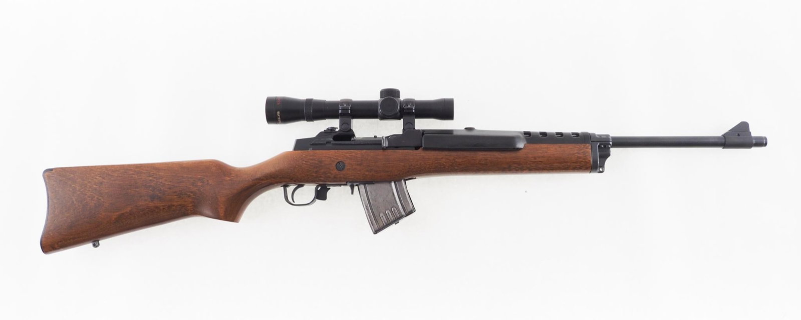 Ruger Mini-Thirty Rifle: SN: 189-16134 Cal: 7.62X39 Action Type: Semi-Automatic Barrel Length: 18" Sights/Optics: adjustable rear sight & Belarus 4X24 scope Stock: smooth hardwood with minor handling marks Finish: blue