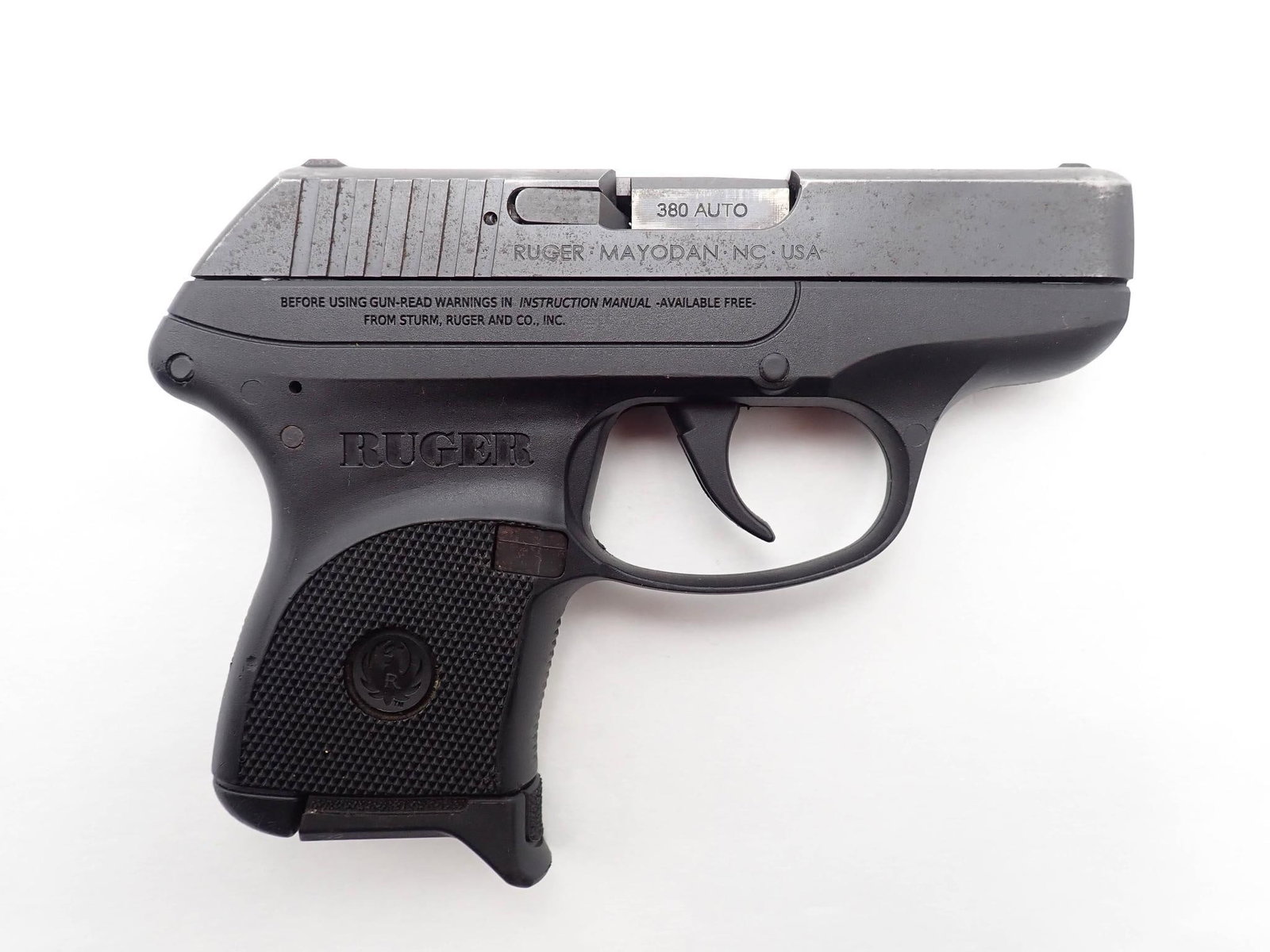 Ruger LCP Pistol: SN: 372127150 Cal: .380 Auto Action Type: Semi-Automatic Bore: good / very good Overall Cond: good / very good Mechanical: fine Box/Papers/Acc: with (3) magazines and a holster Classification: Modern