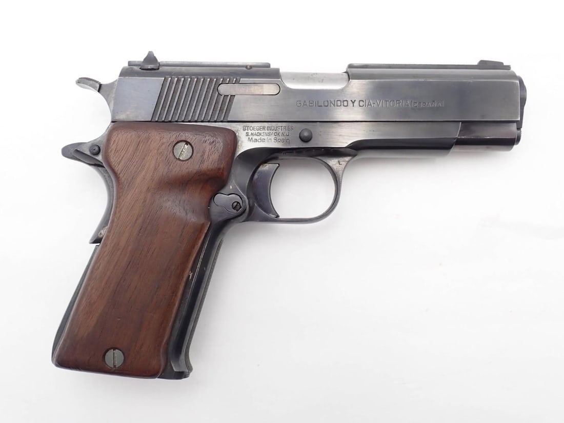 Llama Model 1911 Pistol: SN: B89266 Cal: 9mm Action Type: Semi-Automatic Barrel Length: 4" Sights/Optics: adjustable rear, fixed front Stock: smooth walnut Finish: blue Bore: very good Ov