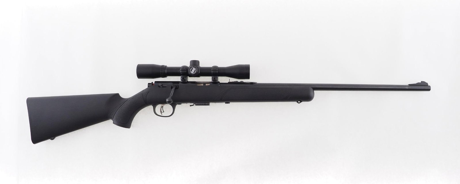 Marlin XT-22 Rifle: SN: MM01177B Cal: .22 Mag. Action Type: Bolt Action Barrel Length: 22" Sights/Optics: Bushnell 76-2243 scope Stock: synthetic Finish: strong blue Bore: excellent Overall Cond: very good / excellent
