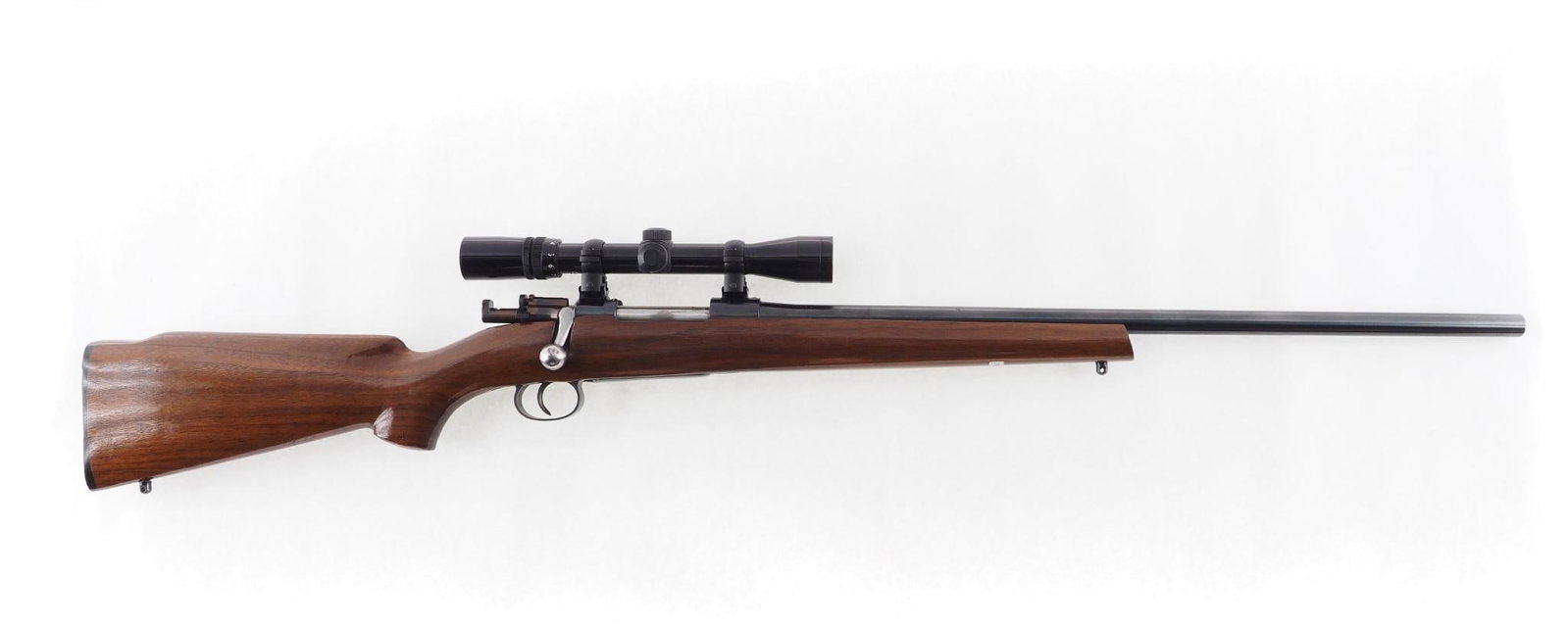 Carl Gustaf Stads Mauser Sporter Rifle: SN: 299687 Cal: .35 Whelen Action Type: Bolt Action Barrel Length: 24" Sights/Optics: Bushnell Sportview 3-9 scope Stock: walnut Finish: blue Bore: very good Overall Cond: very good Mechanical: very