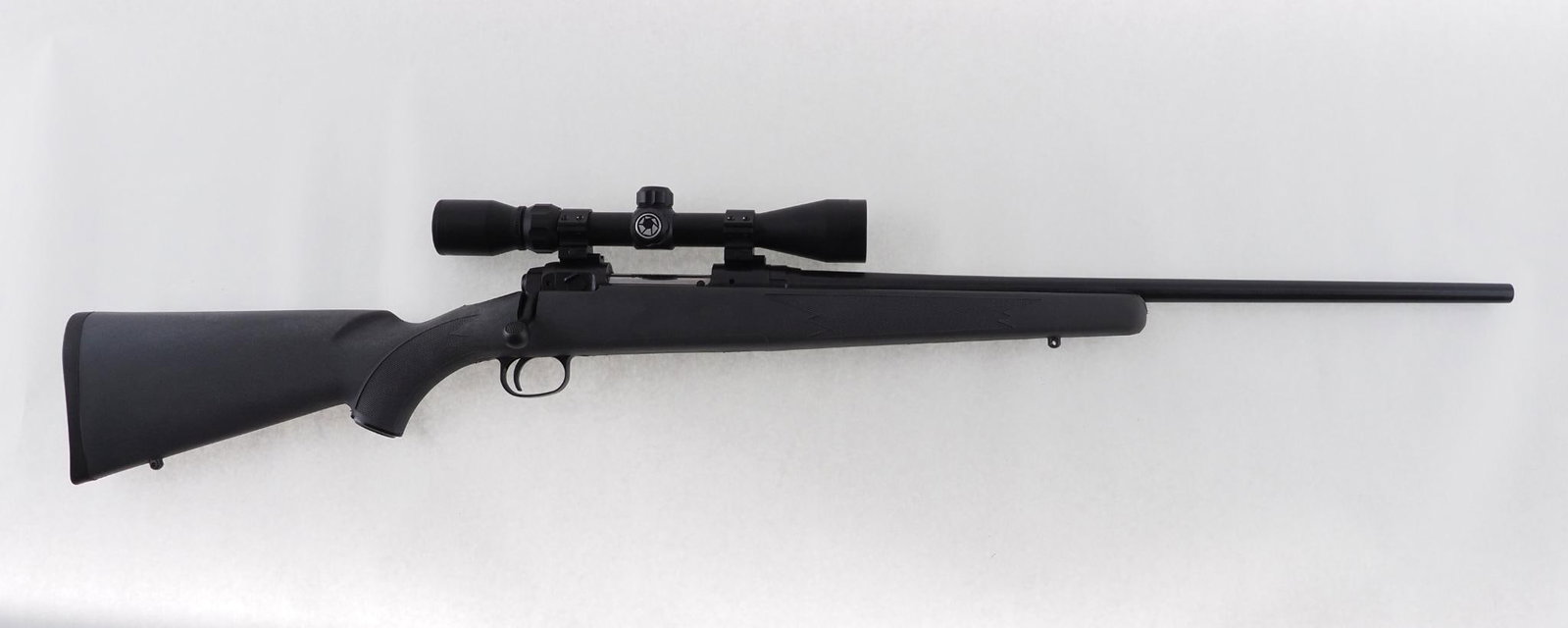 Stevens 200 Rifle: SN: G387247 Cal: 7mm-08 Action Type: Bolt Action Barrel Length: 22" Sights/Optics: no sights, Barska 3-9 scope Stock: synthetic Finish: blue Bore: very good Overall Cond: very good Mechanical: very