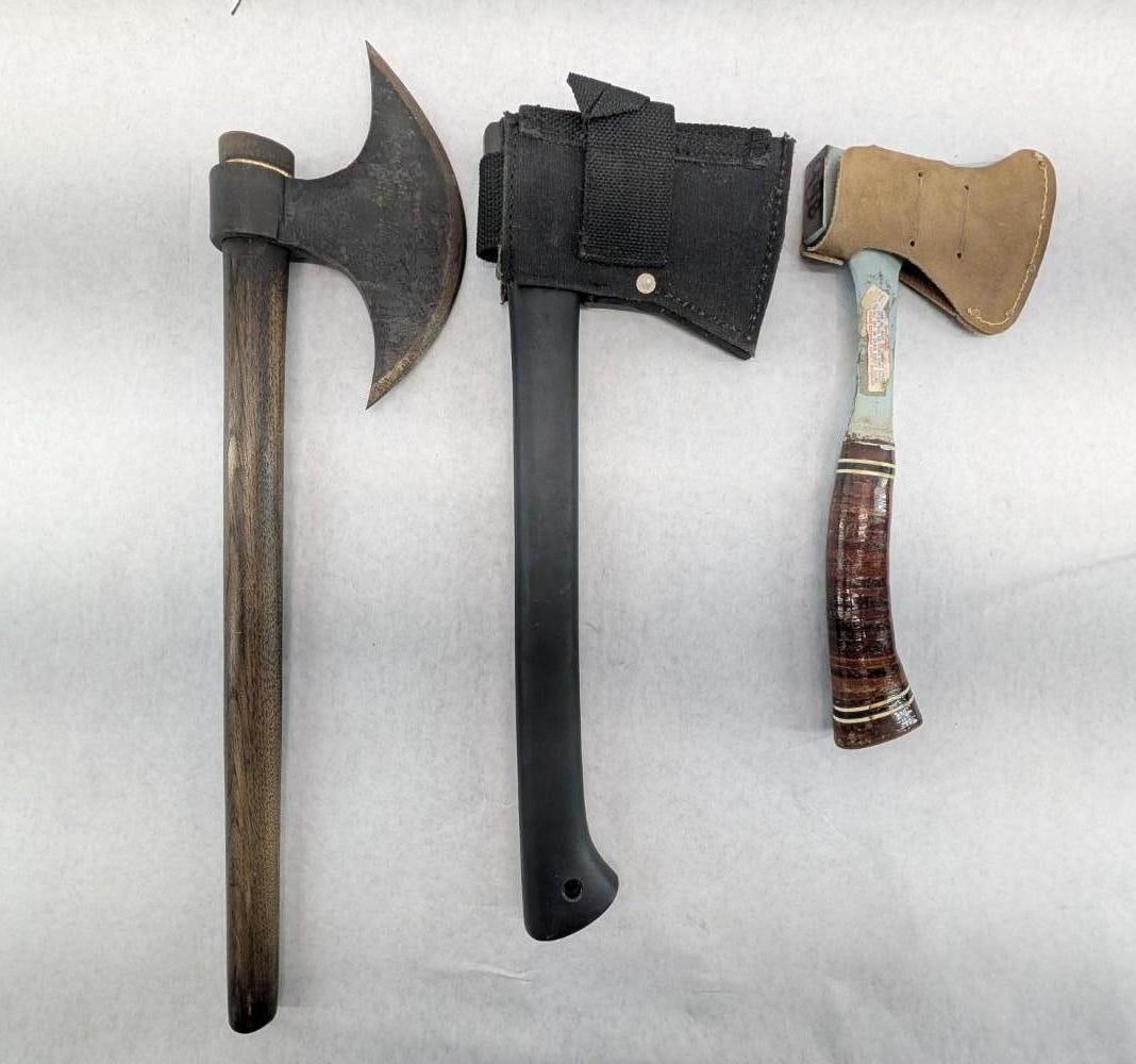 (3) Hatchets: Gerber 17 1/2", Estwing 13" & H & B 22''