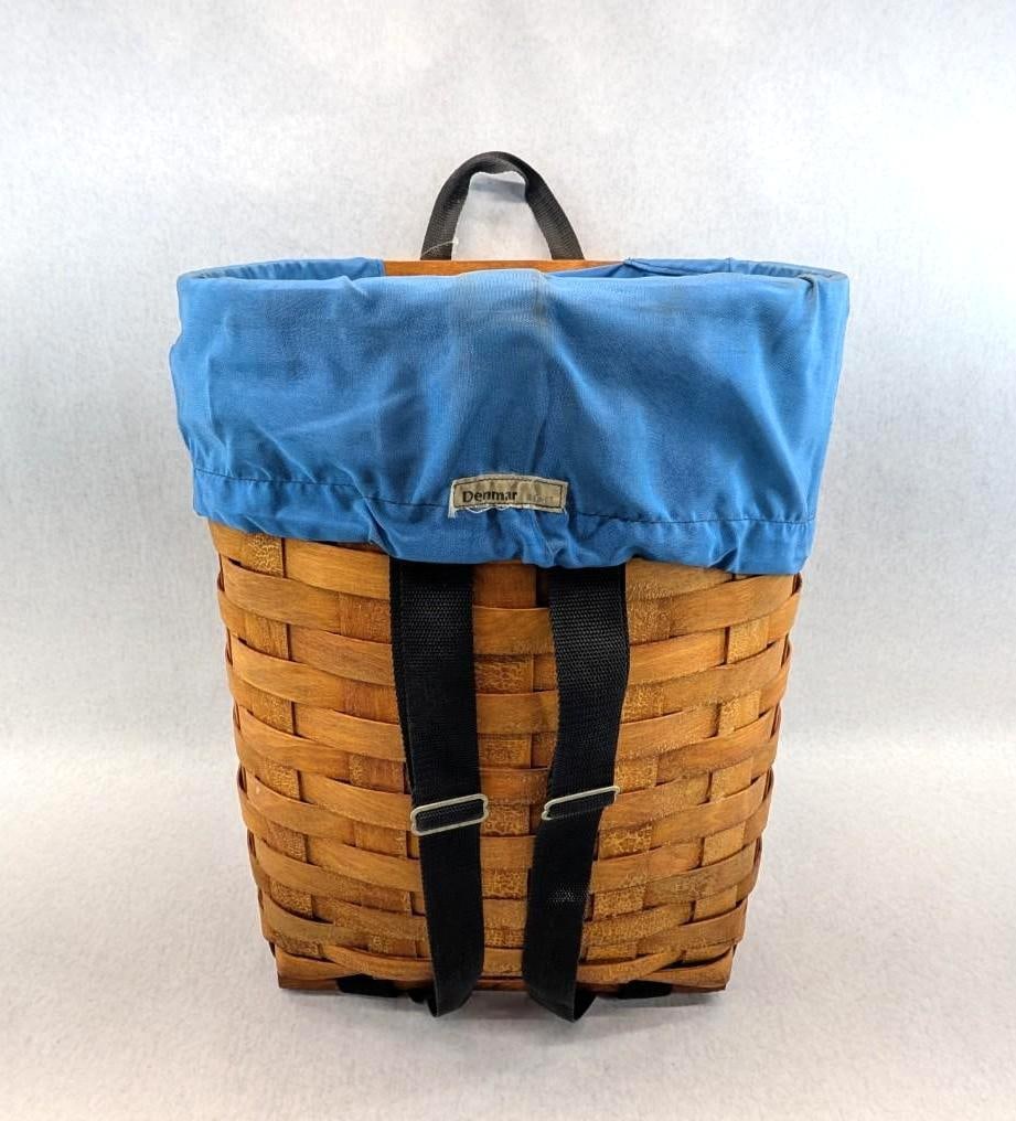 Wood Splint Pack Basket: approx. 20"l x 16"w x 12"d