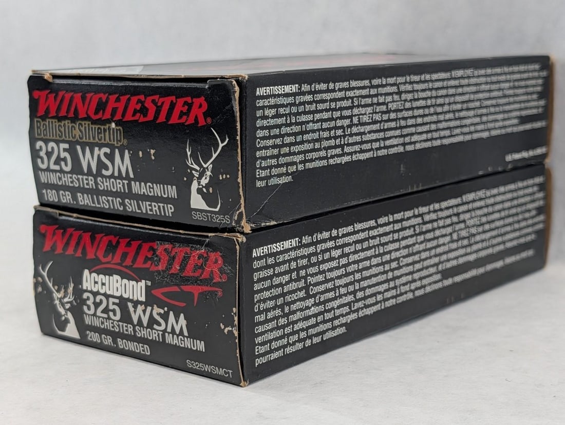 (2) Boxes of Winchester .325 WSM Cartridges - 3