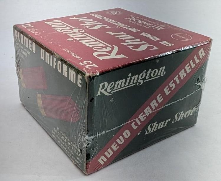 Vintage Box of Remington Sure Shot 20 Ga. Shotgun Shells - 6