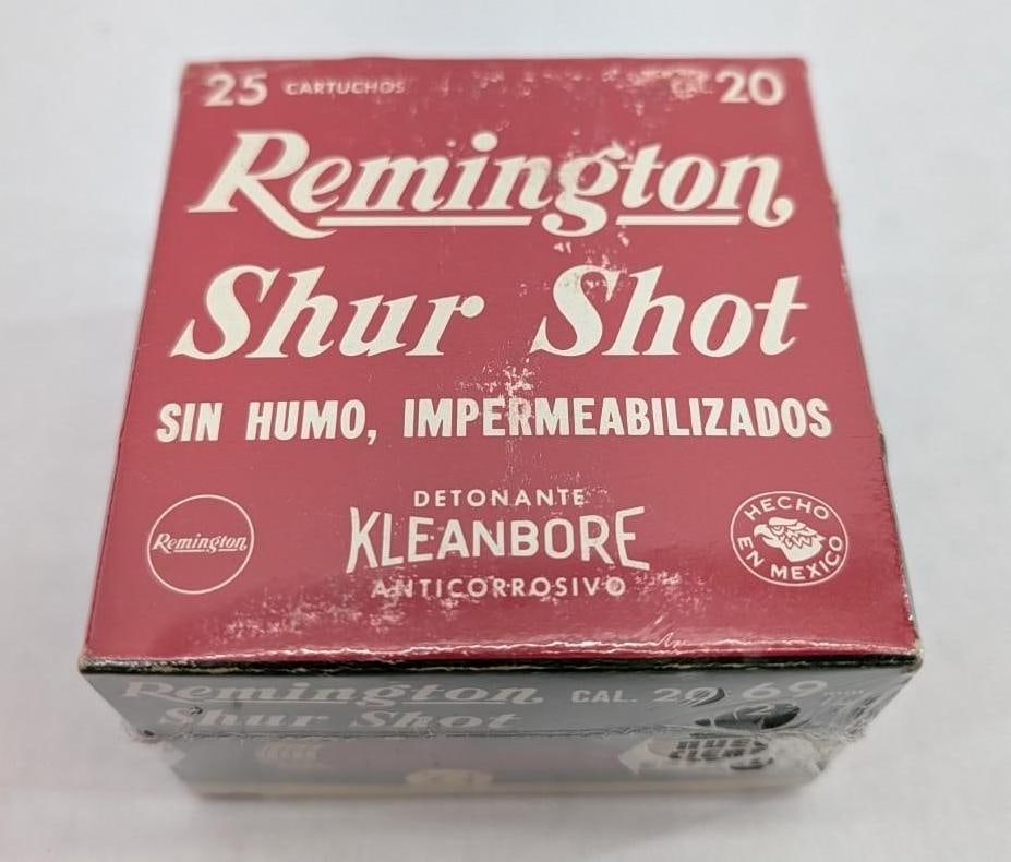 Vintage Box of Remington Sure Shot 20 Ga. Shotgun Shells - 9