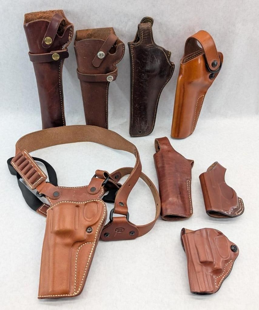 (8) Leather Handgun Holsters: left hand