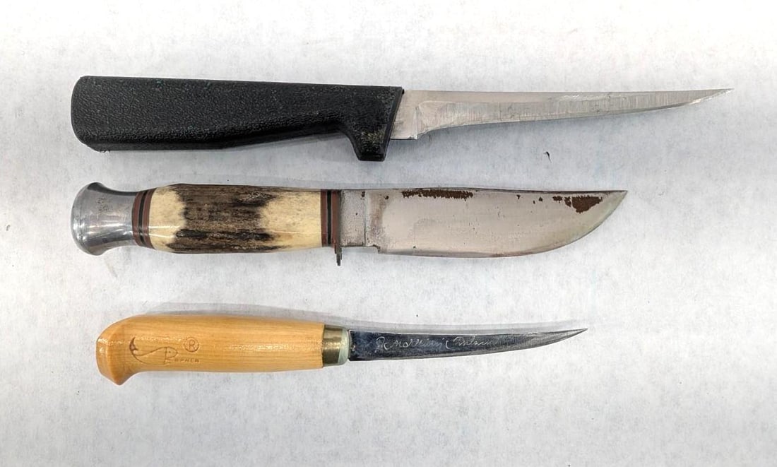 Knife Lot Incl. (5) Fishing Fillet Knives & (1) Fixed Blade Knife - 3