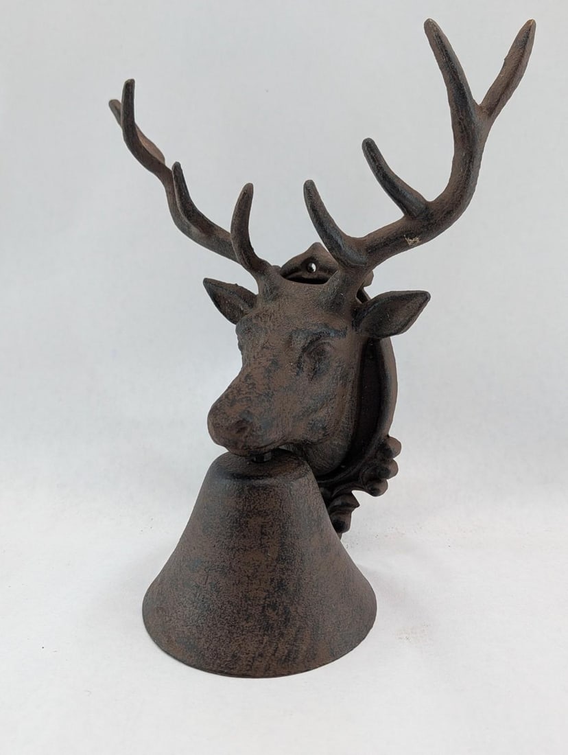 Cast Iron Stag Doorbell: approx. 11"L x 9" W