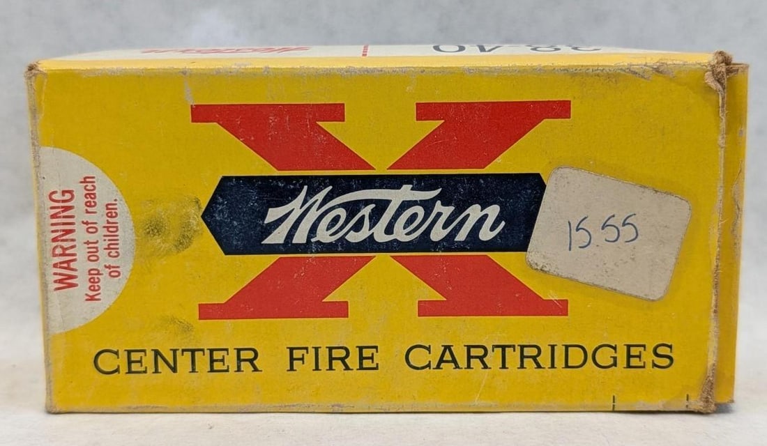 Vintage Box of Winchester Western .38-40 Cartridges: complete