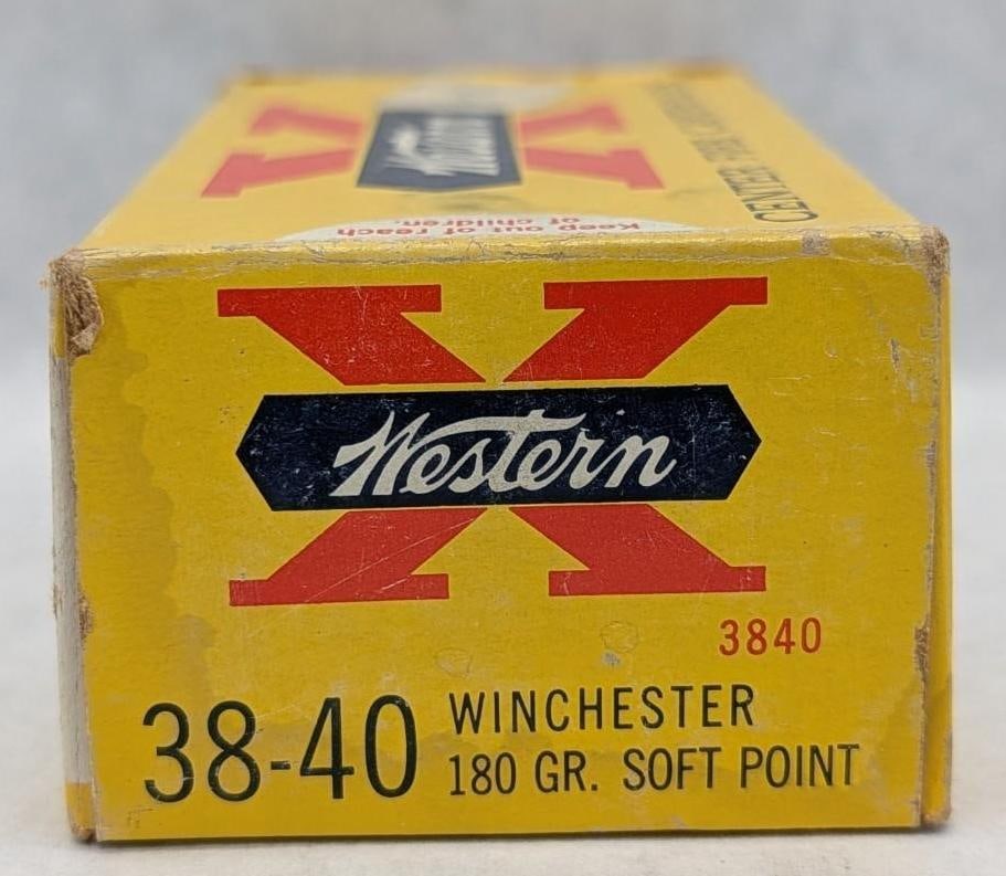 Vintage Box of Winchester Western .38-40 Cartridges - 2