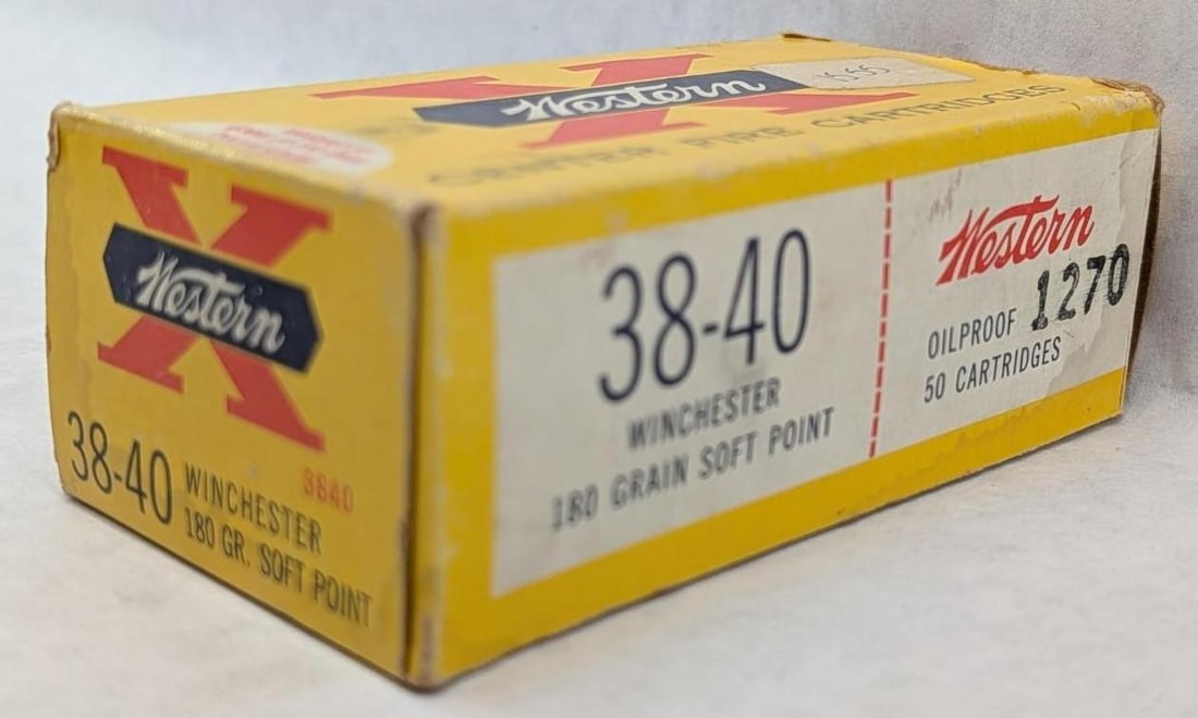 Vintage Box of Winchester Western .38-40 Cartridges - 4