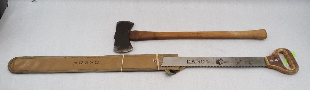 30" Dandy Pruning Saw & Double End Axe (1 of 5)