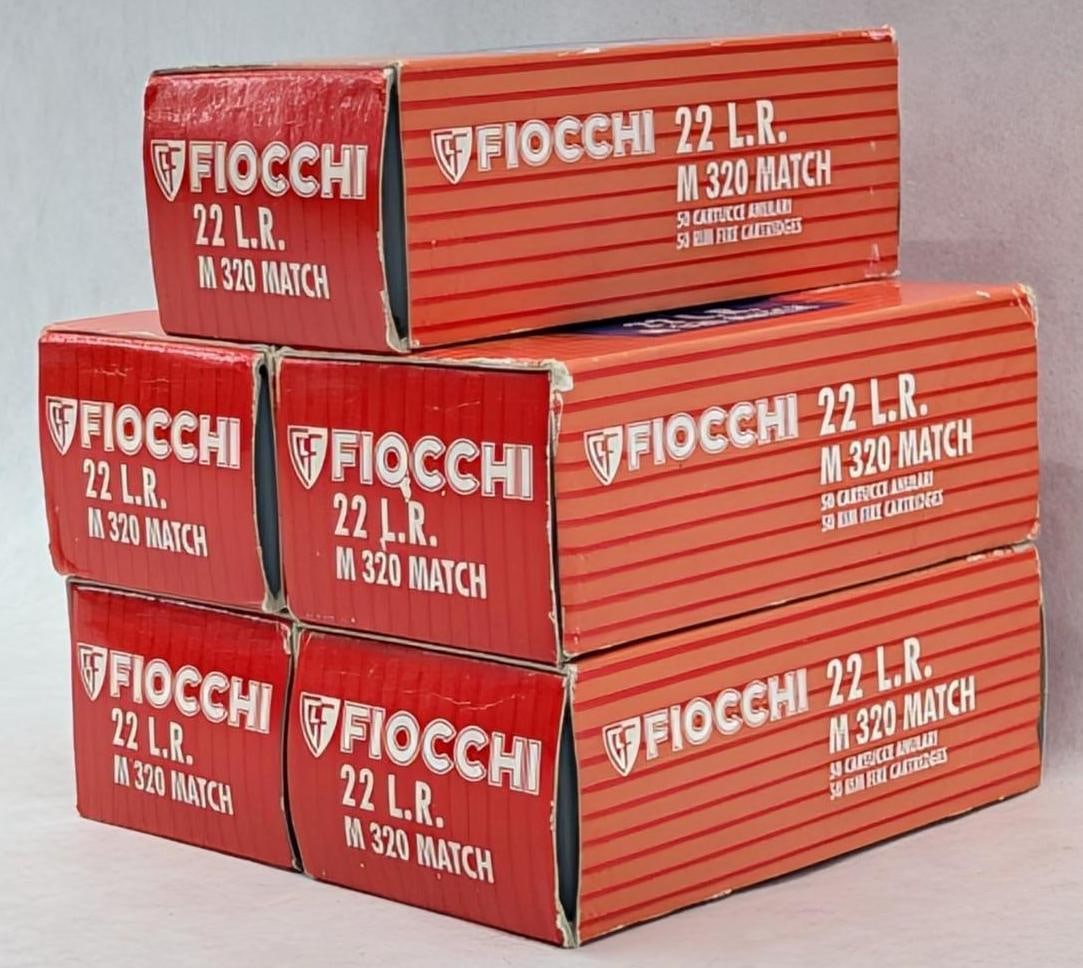 (5) Boxes of Fiocchi M320 Match .22 LR Cartridges - 3