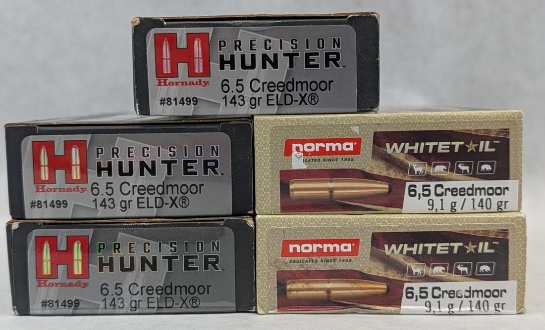 (86) 6.5 Creedmoor Cartridges: Hornady & Norma